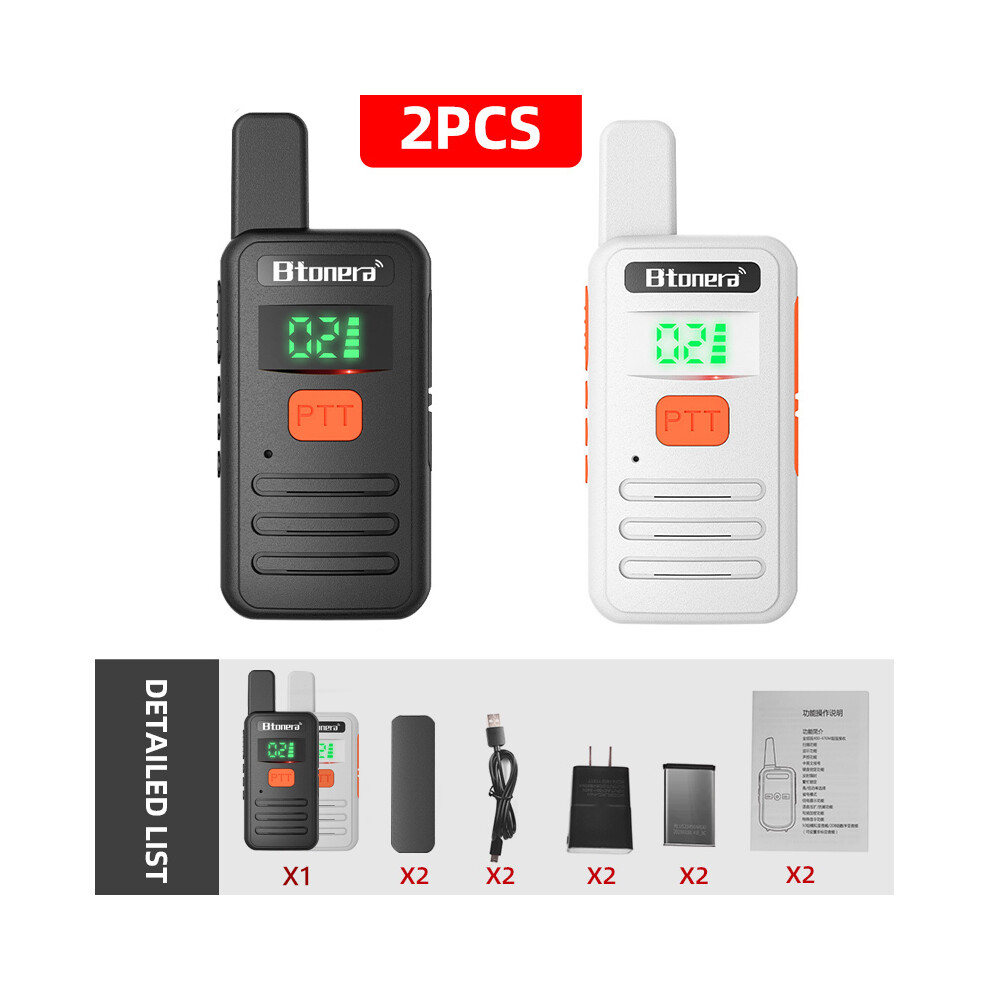 (-White) T1 Mini Walkie Talkie Pmr 446 Profesional Walkie Talkies Largo Alcance Mini Radio Wolkie Tokie Walkies Black/White 9036185432269