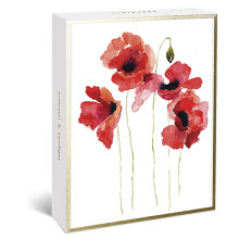 Biglietti d'auguri Graphique con fiori acquerellati | Confezione da 20 | Biglietti vuoti per tutte le occasioni con buste | 4 motivi floreali ass