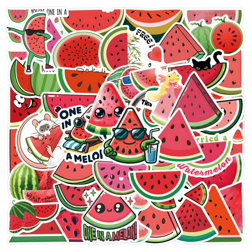 (MULTICOLOR) 56Pcs Cute Watermelon stickers DIY Stickers Scrapbooking Phone Luggage Skateboard Waterproof Graffiti Decals