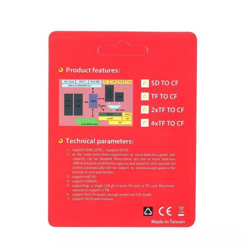 SD SDHC SDXC to High Speed Extreme Compact Flash CF Type I Memory Card Adapter 1