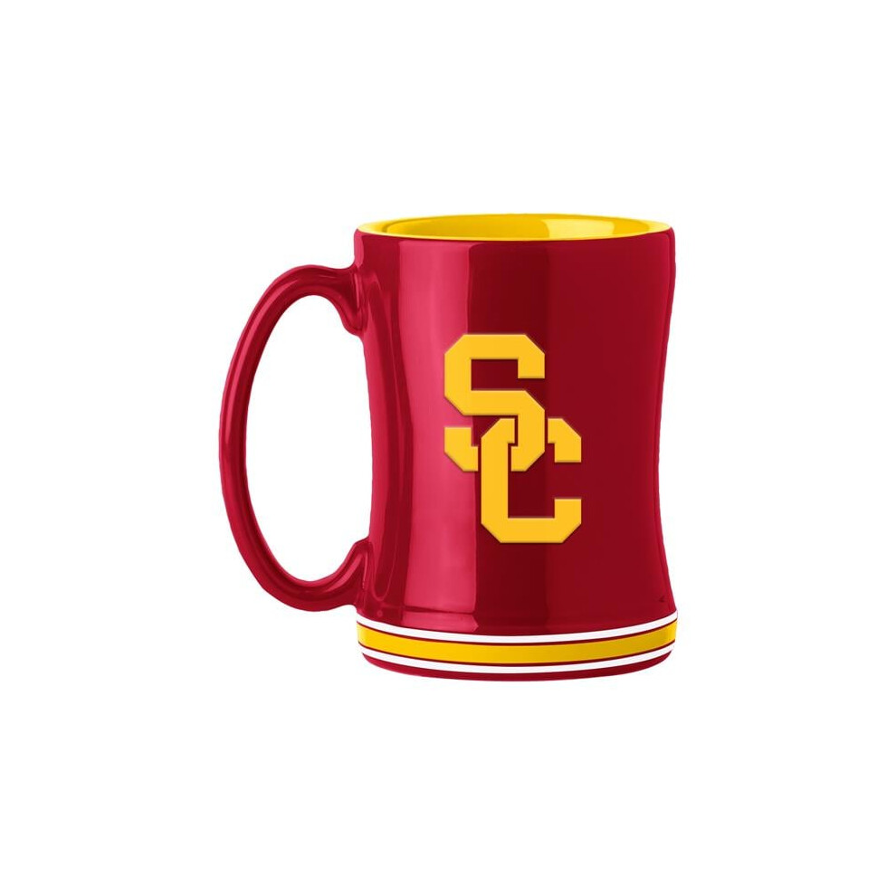 Logo Brands 205-C14RM 14 oz University of Southern California Trojans Relief Mug-image-OPC-PG9VT82-NEW
