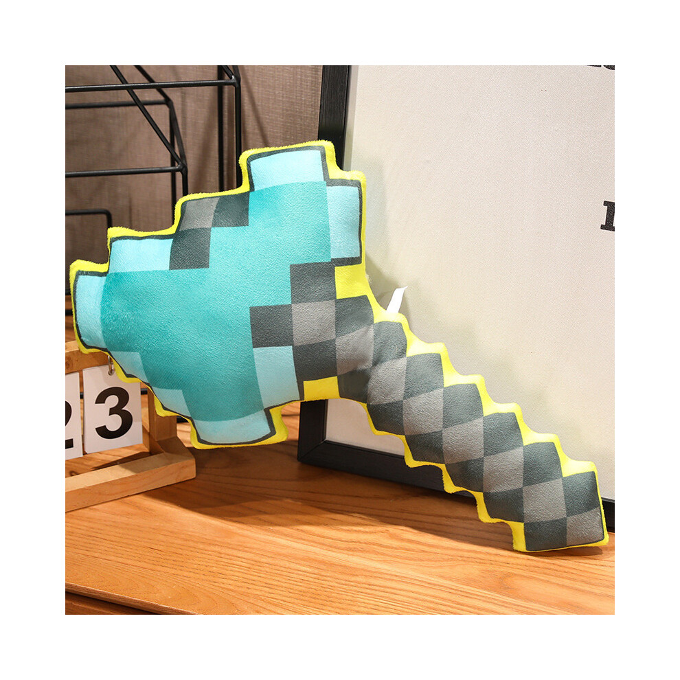 (Axe, 60cm) Minecraft Plush Sword Toy Cartoon Stuffed Doll Game Peripheral Decoration Gift