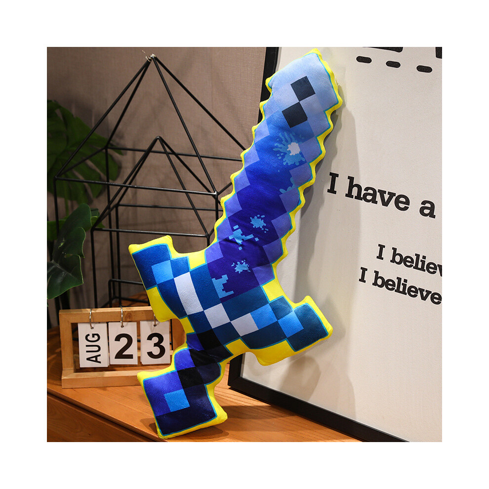 (Universe Sword, 60cm) Minecraft Plush Sword Toy Cartoon Stuffed Doll Game Peripheral Decoration Gift