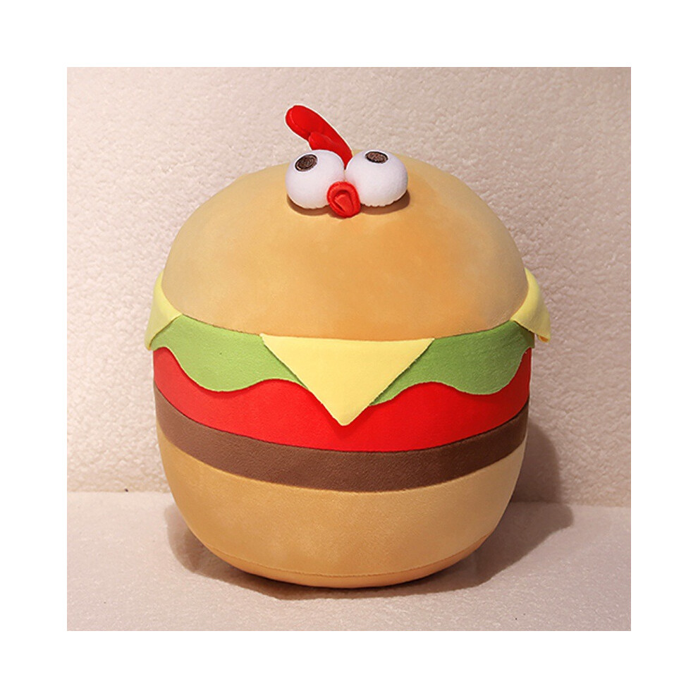 (35cm) Plush Hamburger Chicken Toy Gourmet Stuffed Doll Bedroom Decoration Kids Gift