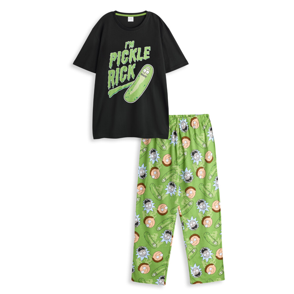 (Small) Rick And Morty Short Sleeve Long Leg Pyjama Set (Mens Multicoloured)