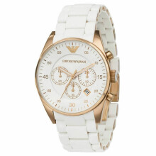 Emporio Armani Sportivo Men's WatchChronograph White DialBracelet BandAR5919