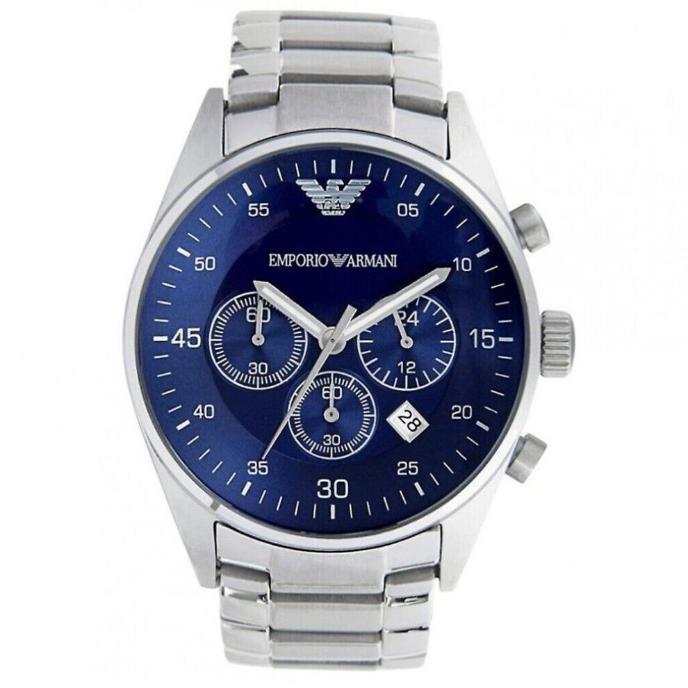 Armani Emporio Ar5860 Blue Dial Chronograph Men's Watch