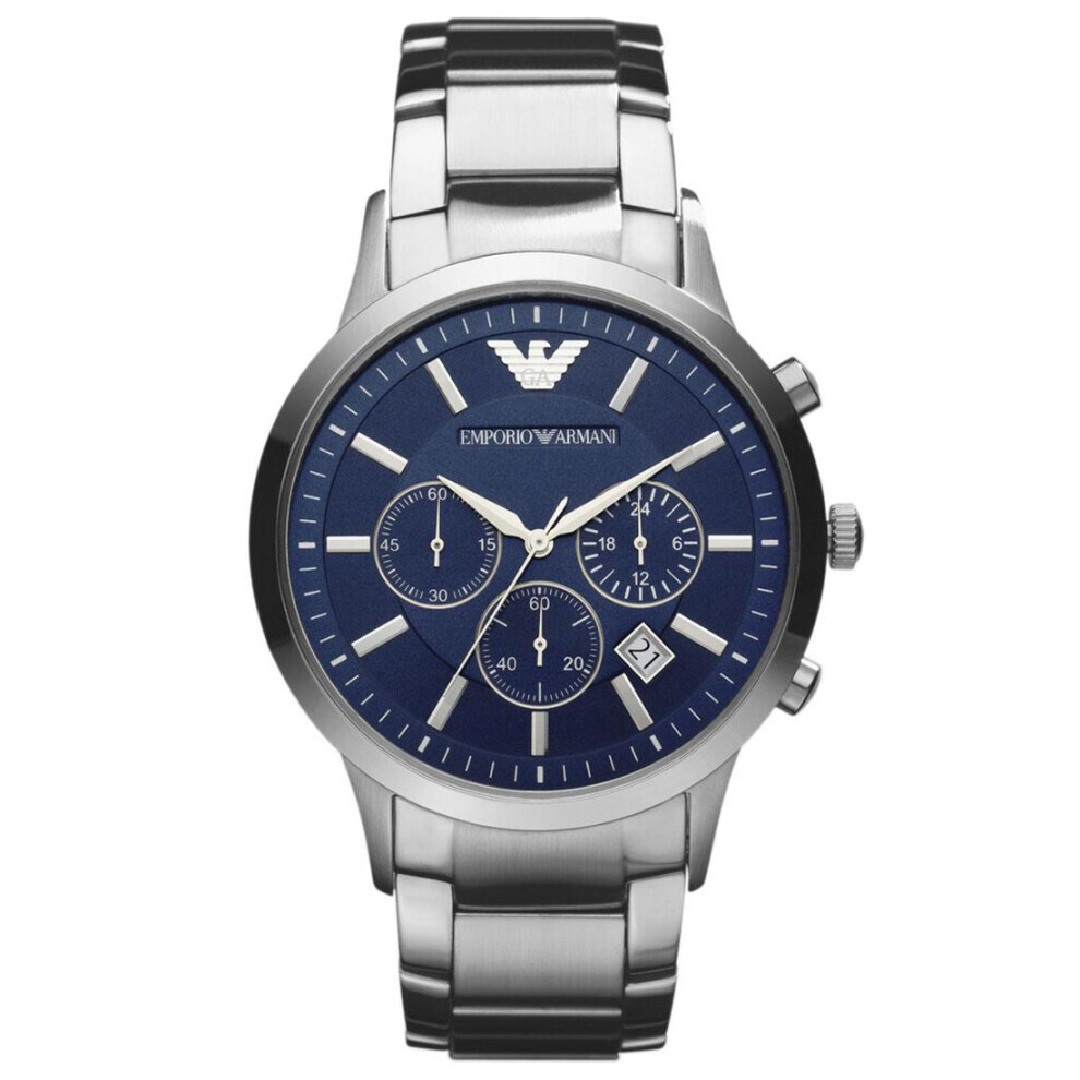 Armani Emporio Ar2448 Silver Steel Chronograph Men's Watch