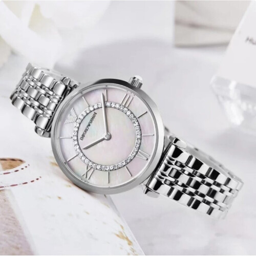 Empoirc Armanni  Ferris Wheel quartz watch AR1908 shell white 1