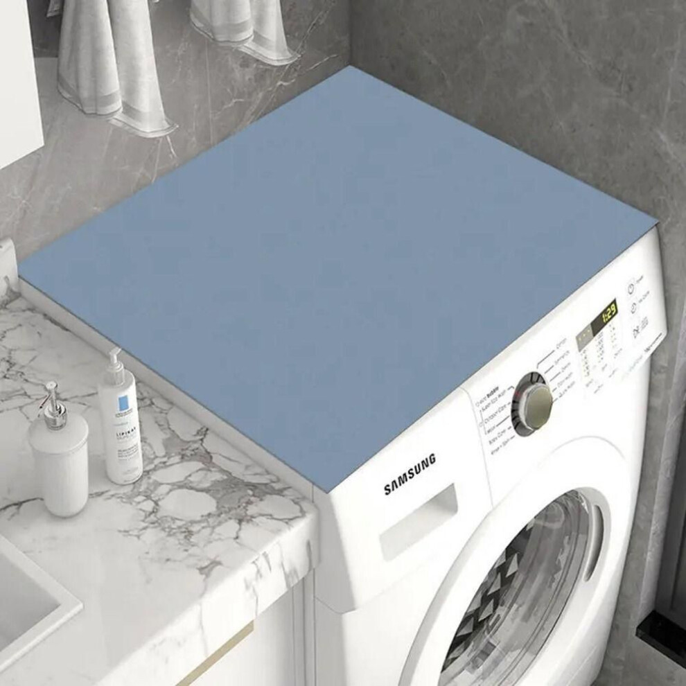 (blue, 30x40cm) Anti-slip Bathroom Mat Dust Proof Oven Pad Practical Washing Machine Cover  Table