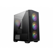 PC Behuizing - MSI - MAG FORGE M100A - Micro Toren - Zwart, Doorzichtig - 3x 120 mm ventilatoren