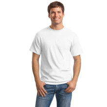 Hanes Herren TAGLESS ComfortSoftCrewneck T-Shirt Weiß Small
