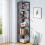 Tribesigns Tribesigns Bookcase 6 Tier Corner Shelf, 180 cm High Rustic Corner Bookshelf 1
