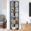Tribesigns Tribesigns Bookcase 6 Tier Corner Shelf, 180 cm High Rustic Corner Bookshelf 2