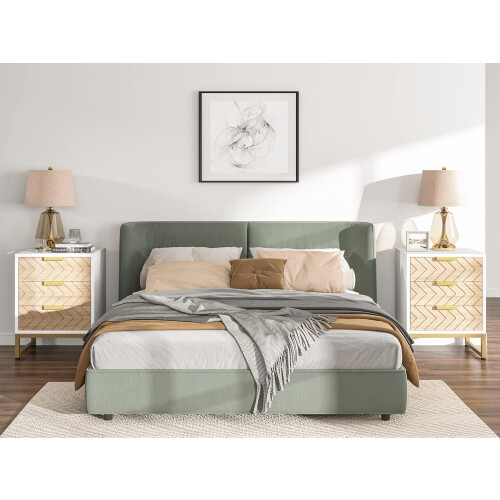 Tribesigns Tribesigns bedside table with 3 drawers 2