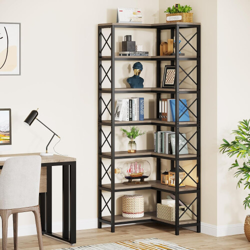Tribesigns Tribesigns Bookshelf, Freestanding Shelf, Large Corner Shelf, Storage Shelf, Stable, Easy Assembly 2