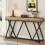 Tribesigns Tribesigns Console Table 140cm Console Table, Wooden Entryway Table with Unique Metal Base 1