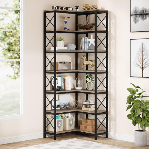 Tribesigns Tribesigns Bookshelf, Freestanding Shelf, Large Corner Shelf, Storage Shelf, Stable, Easy Assembly