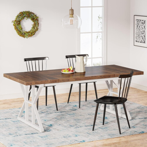Tribesigns Dining table Rectangular dining room table, kitchen table, 160 x 80 x 75 cm, kitchen 1