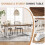 Tribesigns Dining table Rectangular dining room table, kitchen table, 160 x 80 x 75 cm, kitchen 6