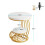Tribesigns Tribesigns Side Table 2-Tier Golden Round Side Table Made of Artificial Marble 5
