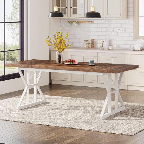 Tribesigns Dining table Rectangular dining room table, kitchen table, 160 x 80 x 75 cm, kitchen