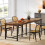 Tribesigns Dining table 200x60cm wooden dining table for 8-10 Industrial rectangular kitchen table 5