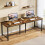 Tribesigns Bureau d'ordinateur Tribesigns 200x60x75cm, table de bureau double PC, bureau double industriel 8