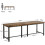 Tribesigns Bureau d'ordinateur Tribesigns 200x60x75cm, table de bureau double PC, bureau double industriel 3