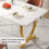 Tribesigns Dining table 160 x 80 cm dining table with metal legs, modern dining room kitchen table 5