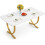 Tribesigns Dining table 160 x 80 cm dining table with metal legs, modern dining room kitchen table 7