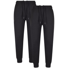 (7-8 Years, Black 2 Pack) Kids Unisex Fleece Jogging Bottoms Trouser
