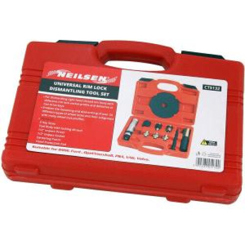 Neilsen Universal Locking Wheel Nut Removal Master Tool Kit Removes Spinning Locking Nut