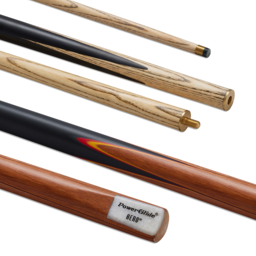 (Aero) Powerglide Beginner's Cue Set Target Billiard Cue Stick, Case & Chalk Set 1