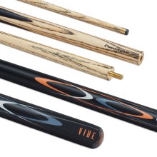 (Vibe) Powerglide Eclipse Snooker Cue 2 Piece 10mm Tip 57" Shaft Length