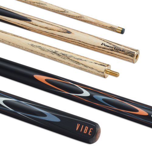 (Vibe) Powerglide Eclipse Snooker Cue 2 Piece 10mm Tip 57" Shaft Length
