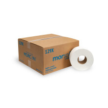 Morsoft by Morcon Jumbo Toalettpapper, 12 Rullar/Kartong, 2-Lager, 100% Återvunna Fibrer, Mjuk och Absorberande