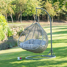 scotrade New Comfortable Siena Hanging Snuggle Egg Chair Style Seats up to 2 Garden use.