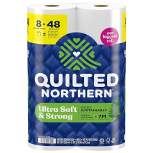 Papel higinico higinico ultra suave y fuerte de Northern acolchado 8 Rollos super mega = 48 Rollos regulares 5x ms fuerte* Pedso de bao suave