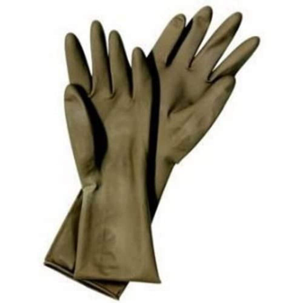 Denman Matador Powder Free Reusable Durable Latex Hairdressing Gloves - Size 8.5, Black