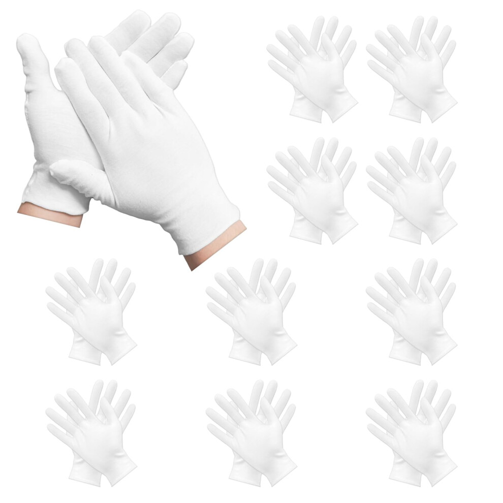 WUFGWBD 10 Pairs Of Ceremonial Gloves, White Cotton Gloves, Labor Protection Gloves, Soft Cotton Gloves, Waiter Gloves, Reusable Gloves-image-OPC-PG9W2NS-NEW