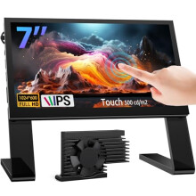 innomaker 7 inch IPS LCD Display, Capacitive Touch Screen 1024x600 HDMI Monitor with Dual-Speaker for Raspberry Pi 5/4B/3B+/3B/B+, Support