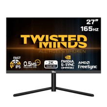 Twisted Minds 27 Inch Display Fast IPS Gaming Monitor - 2560 x 1440 QHD Resolution, 165 Hz Refresh Rate, 16:9 Aspect Ratio, 0.5ms Response Time -