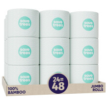 Save Trees Bamboe Toiletpapier - 24 Rollen Septic Veilige Organische 3-laags Toiletpapier