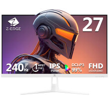 Z-Edge 27 Inch 240Hz Gaming Monitor IPS Panel 1ms MPRT Full HD, 400cd/m² Brightness, Ultra-Thin Bezel, HDR10, FreeSync, VESA Mountable, White