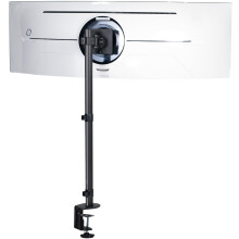 VIVO Single Ultra-Wide Monitor Desk Mount for up to 49 inch Ultrawide Screens, Extra Tall Heavy Duty Adjustable Stand Holds 44 lbs, Black, STAND-V100R