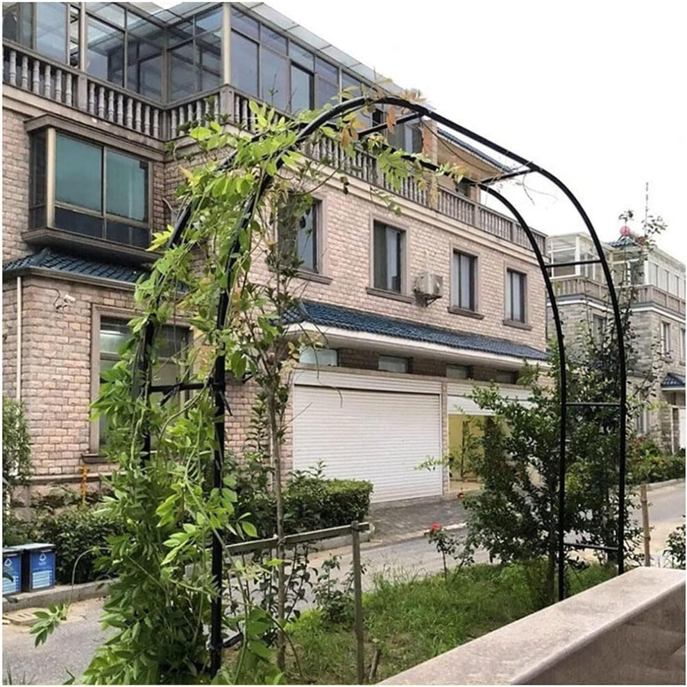 SEVSO Large Metal Garden Arch for Climbing Plant Wide 1.4M 1.8M 2.4M 3M 3.5M Sturdy Durable Rose Archway Weather-Resistant Iron Tubular Pergola