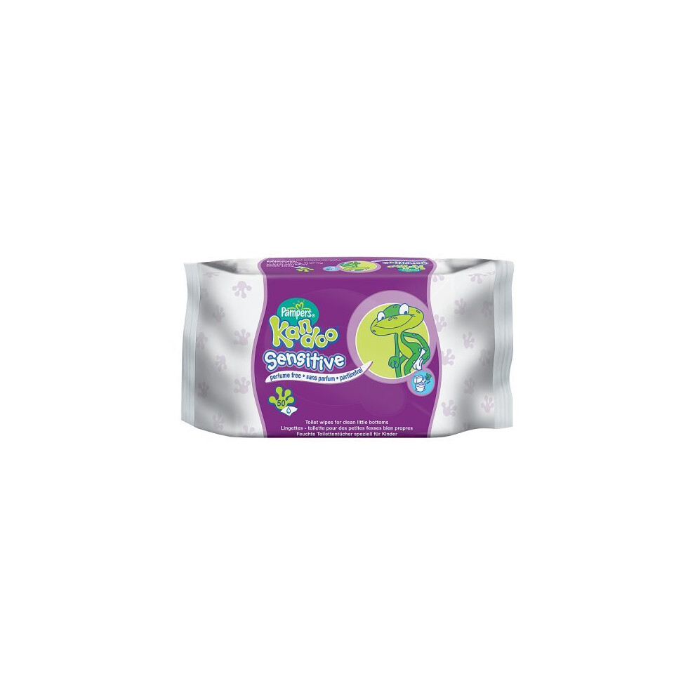 Pampers Toilet Wipes Sensitive Single Pack 50 Wipes, Kandoo
