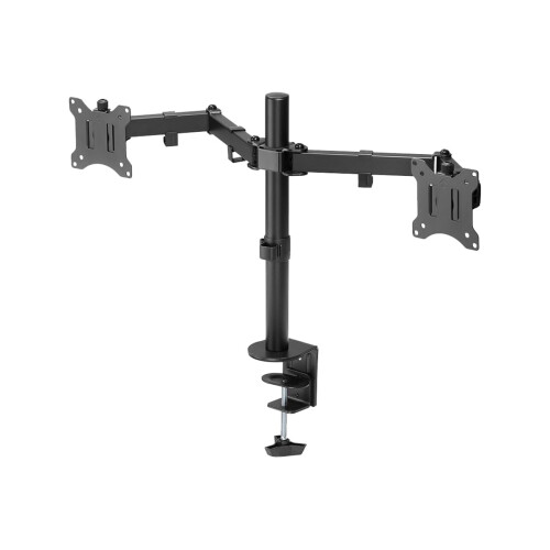 Support écran - Goobay - 58529 - Double support de bureau - Inclinaison 90 - Rotation 45