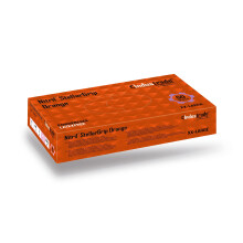 Industrade by Meditrade NITRIL Stellargrip Orange Nitrile Industrial Gloves - Diamond Texture for Enhanced Grip - Powder & Latex Free Disposable